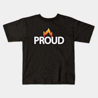 Proud artistic typography design Kids T-Shirt